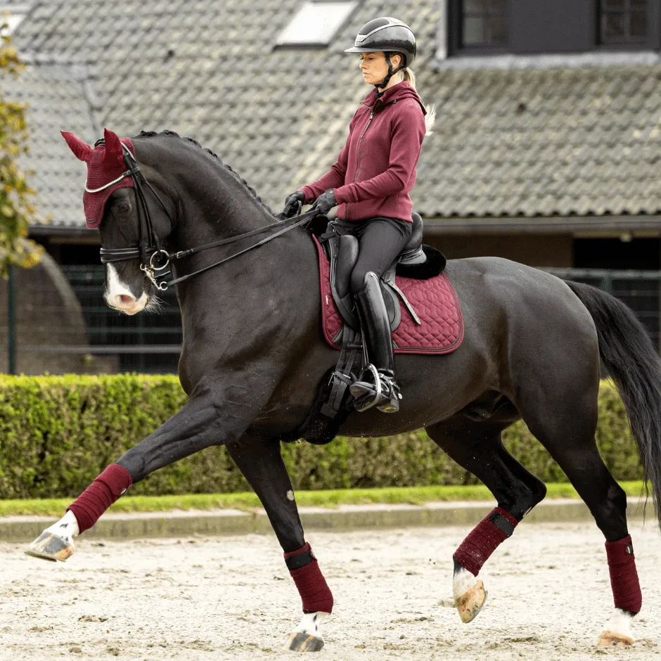 LeMieux Crystsal Suede Dressage Pad - Burgundy