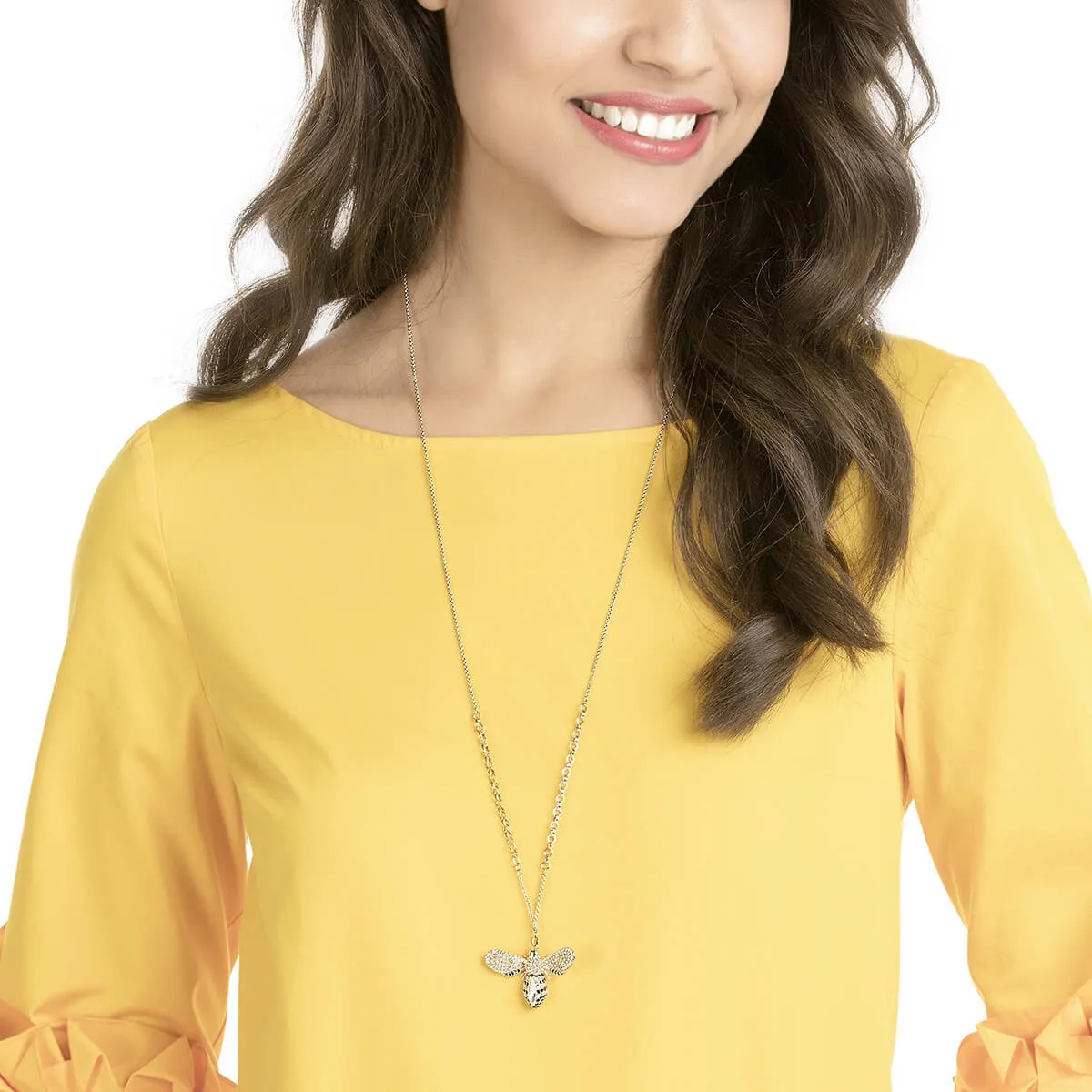 Lisabel Halskette Bee White Gold Plating Pendant Necklace