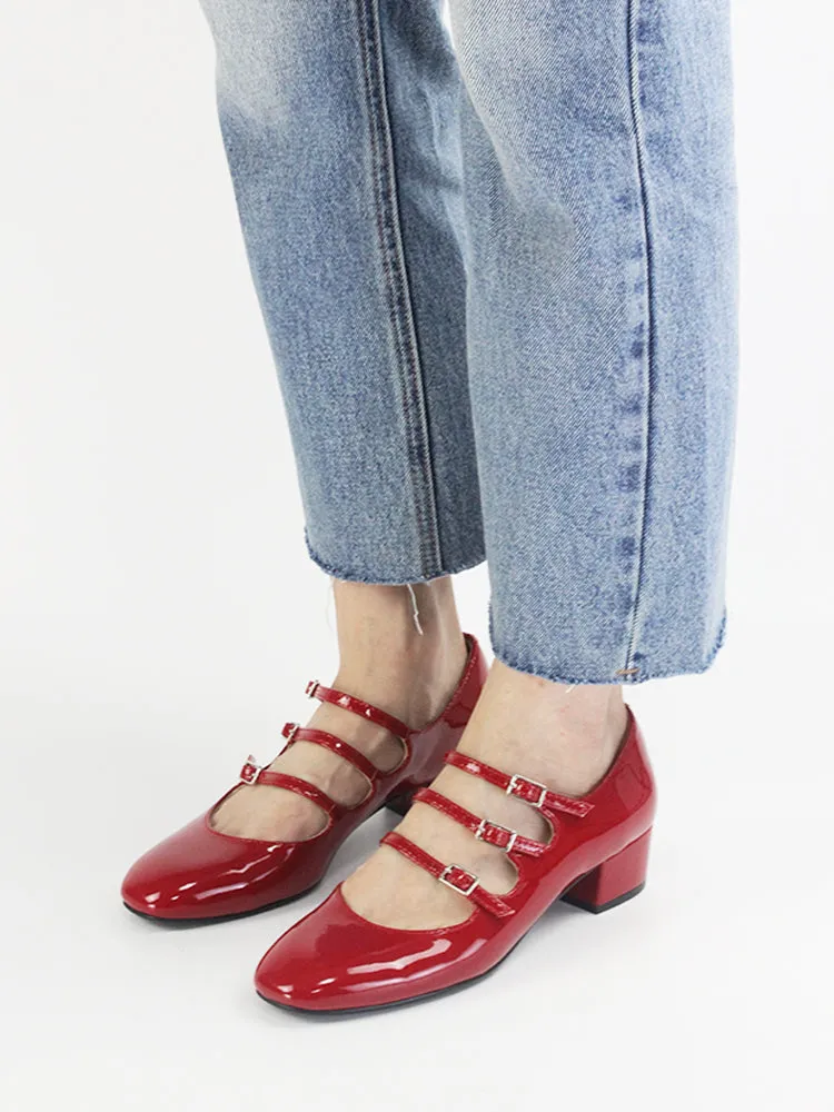 LUXE SEVEN DESIGN WIDE FIT MARY JANE BLOCK HEELS