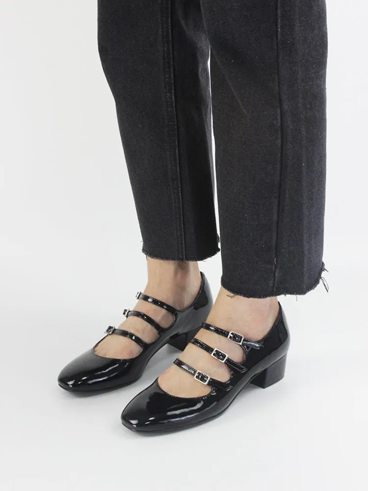 LUXE SEVEN DESIGN WIDE FIT MARY JANE BLOCK HEELS