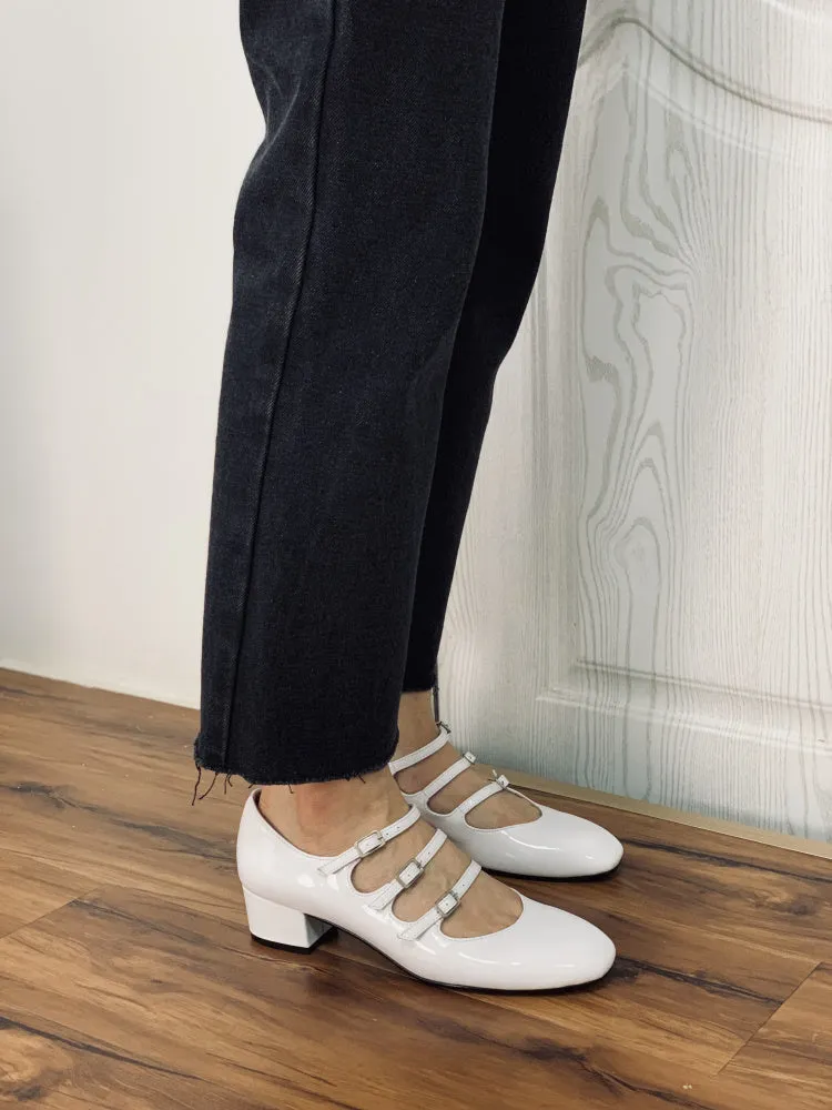 LUXE SEVEN DESIGN WIDE FIT MARY JANE BLOCK HEELS