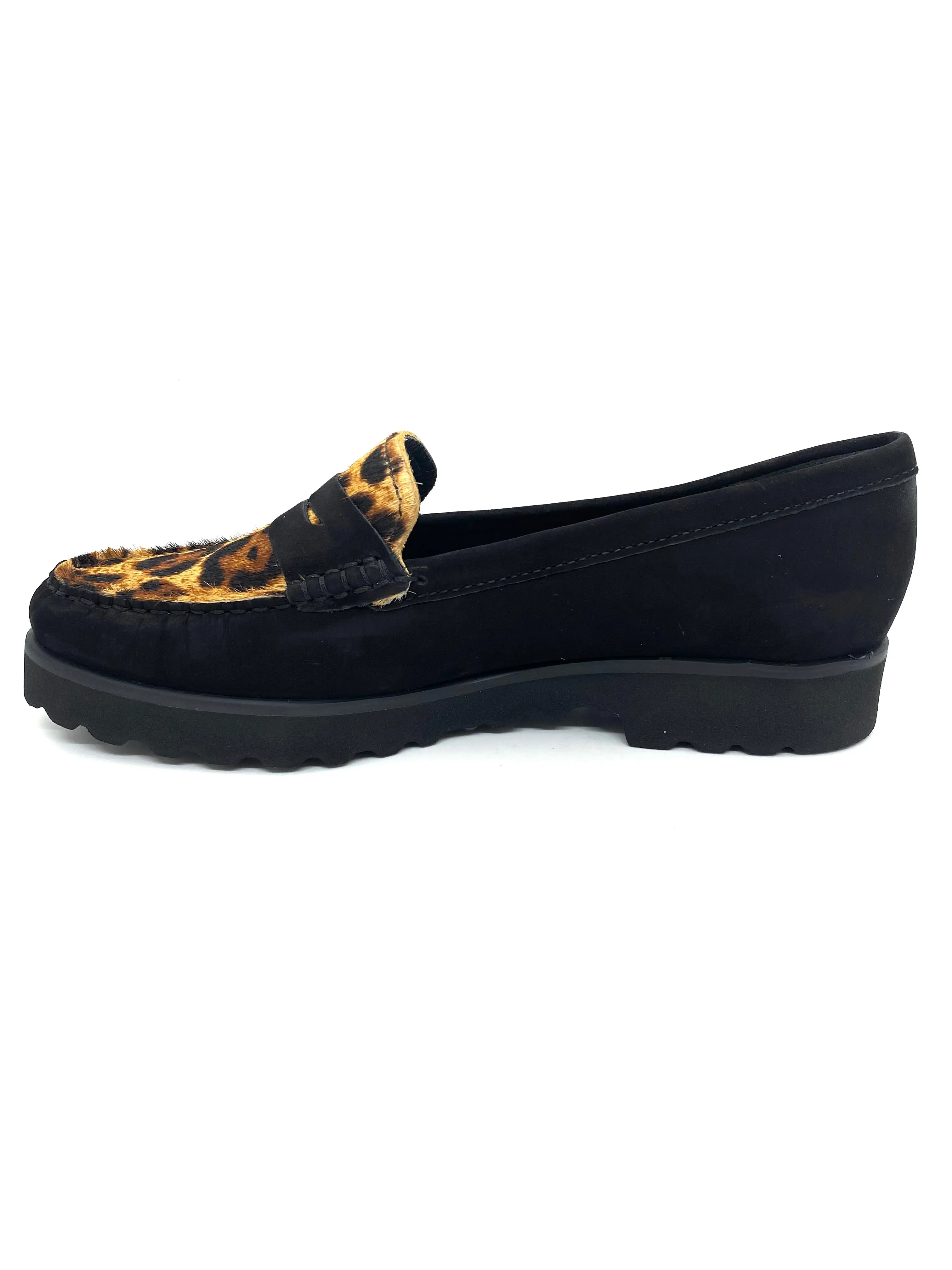 Maria Lya Ladies Animal Print Trim Loafer