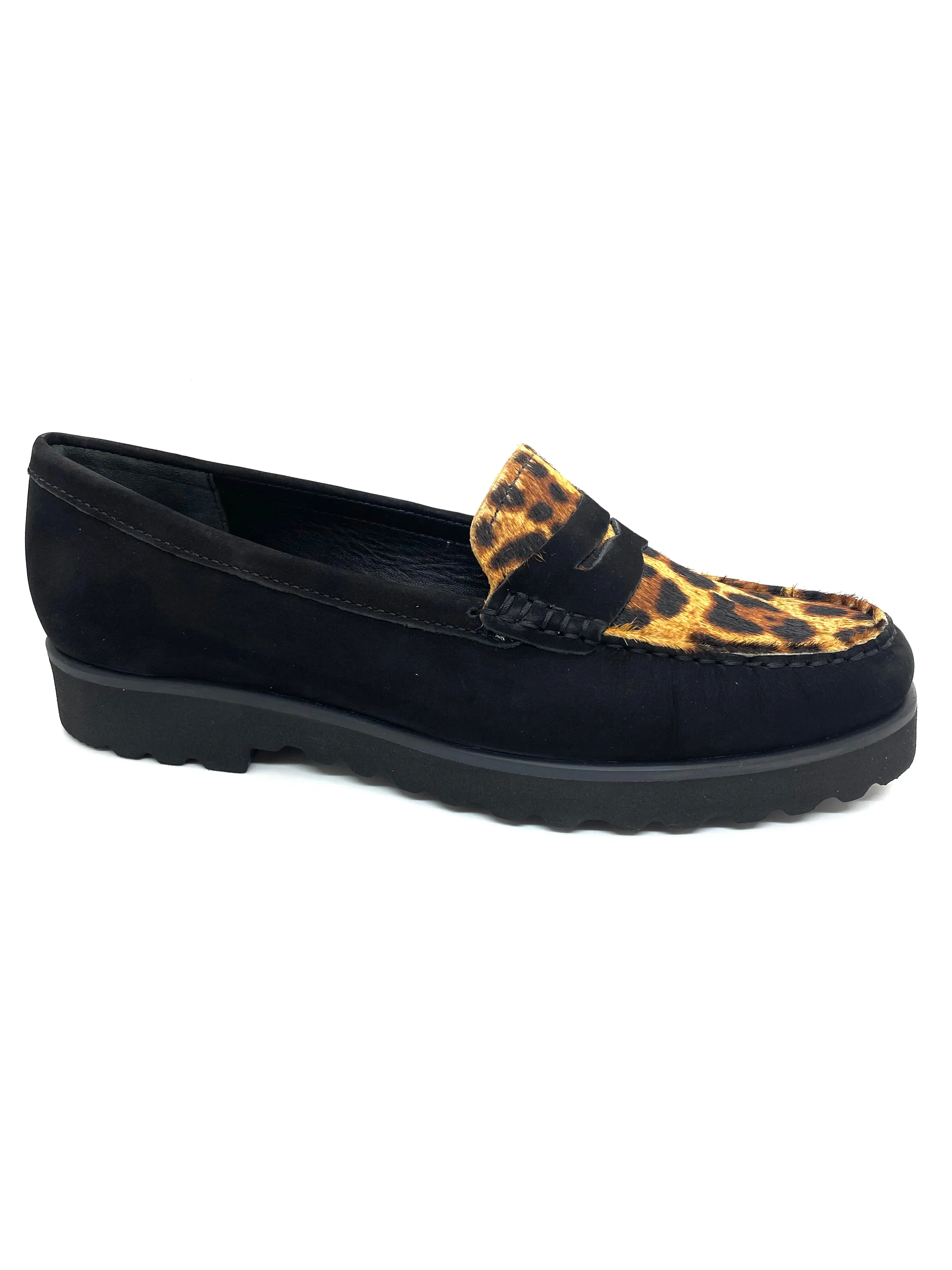 Maria Lya Ladies Animal Print Trim Loafer