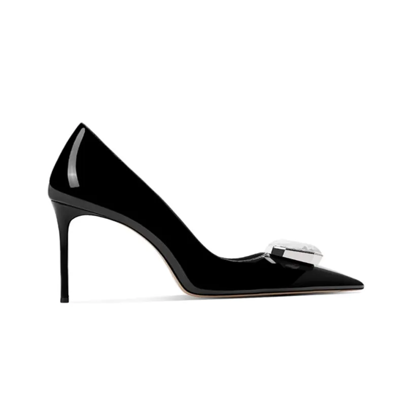 MEKOR Diamante Mid Heel Pumps - 6cm