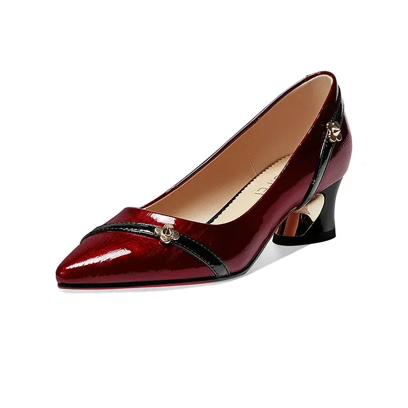 Mid Heel Thick Soft Sole Ladies Shoes