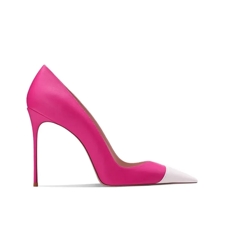 MOREY Bi-Color Mid Heel Pumps - 8cm