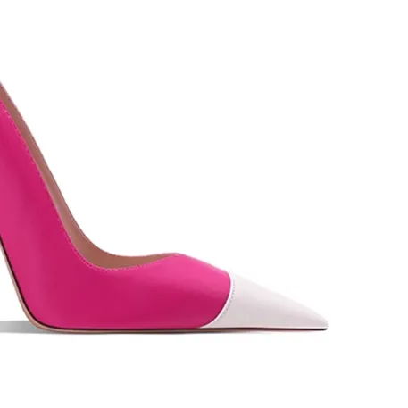 MOREY Bi-Color Mid Heel Pumps - 8cm