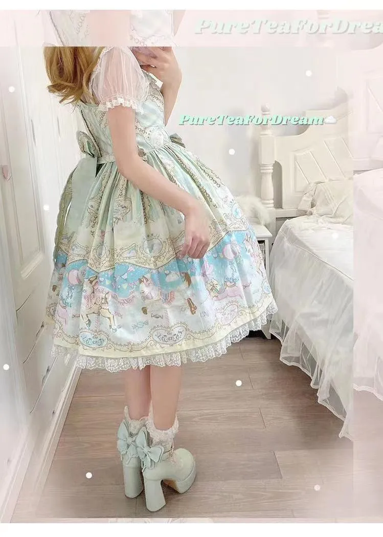 Pure Tea For Dream~Untouchable Butterfly~Elegant Lolita Heels Lolita Shoes PU Shining Platform