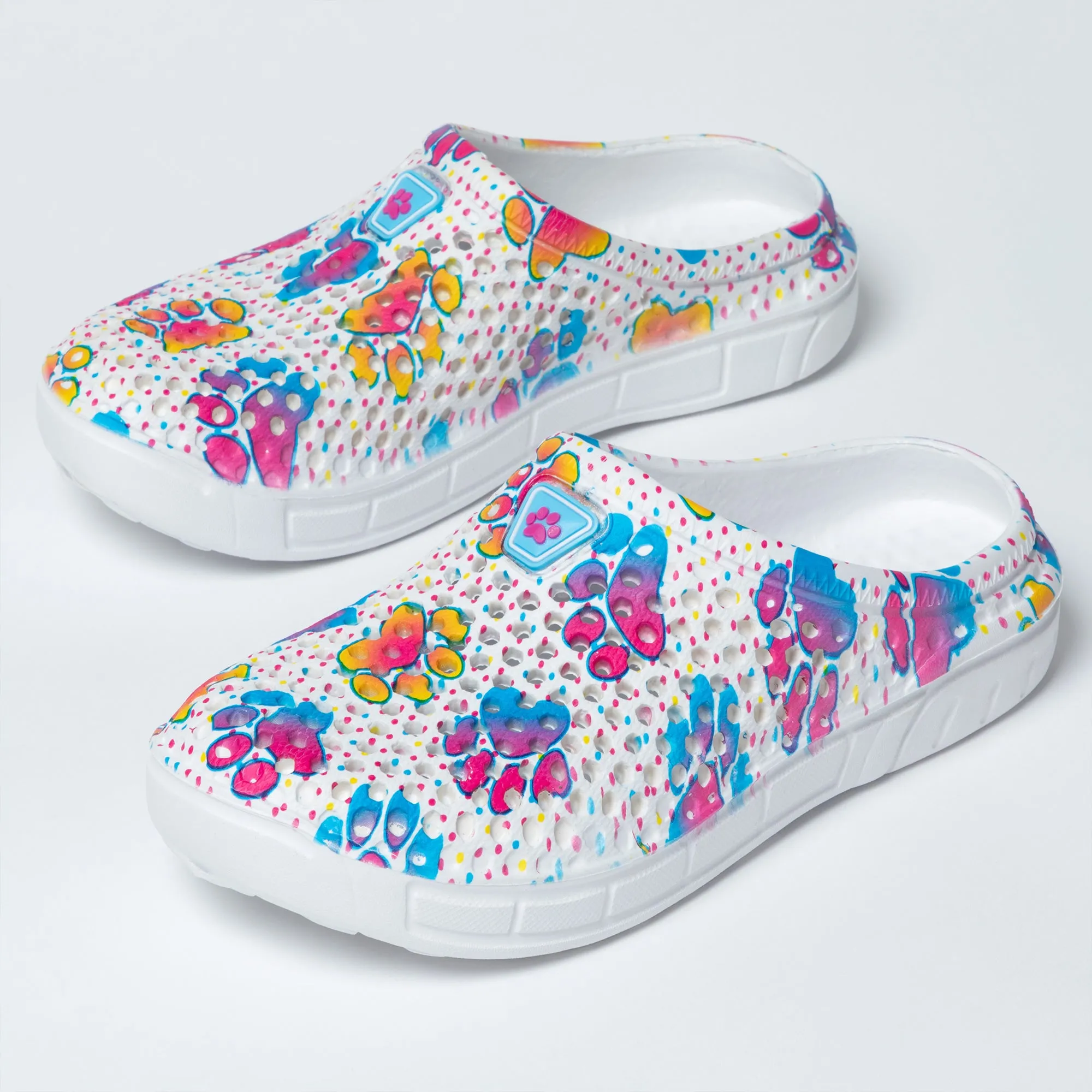 Rainbow Paw Clogs