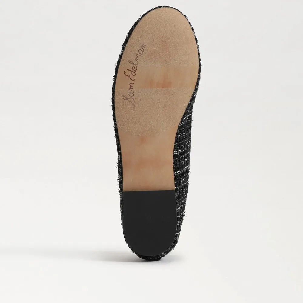 Sam Edelman Felicia Black Multi Luxe Slip On Rounded Toe Flexible Ballet Flats