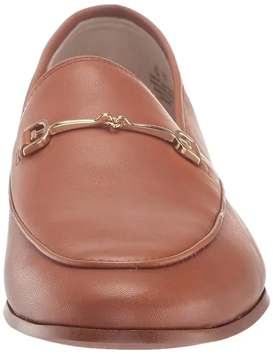 Sam Edelman Loraine CLT Saddle Almond Toe Slip On Stacked Heel Fashion Loafers