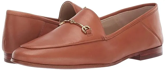 Sam Edelman Loraine CLT Saddle Almond Toe Slip On Stacked Heel Fashion Loafers