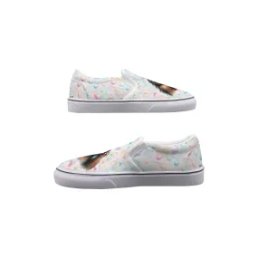 Shesquatch on Bubbles, Women's Slip On Sneakers, Sasquatch, Bigfoot