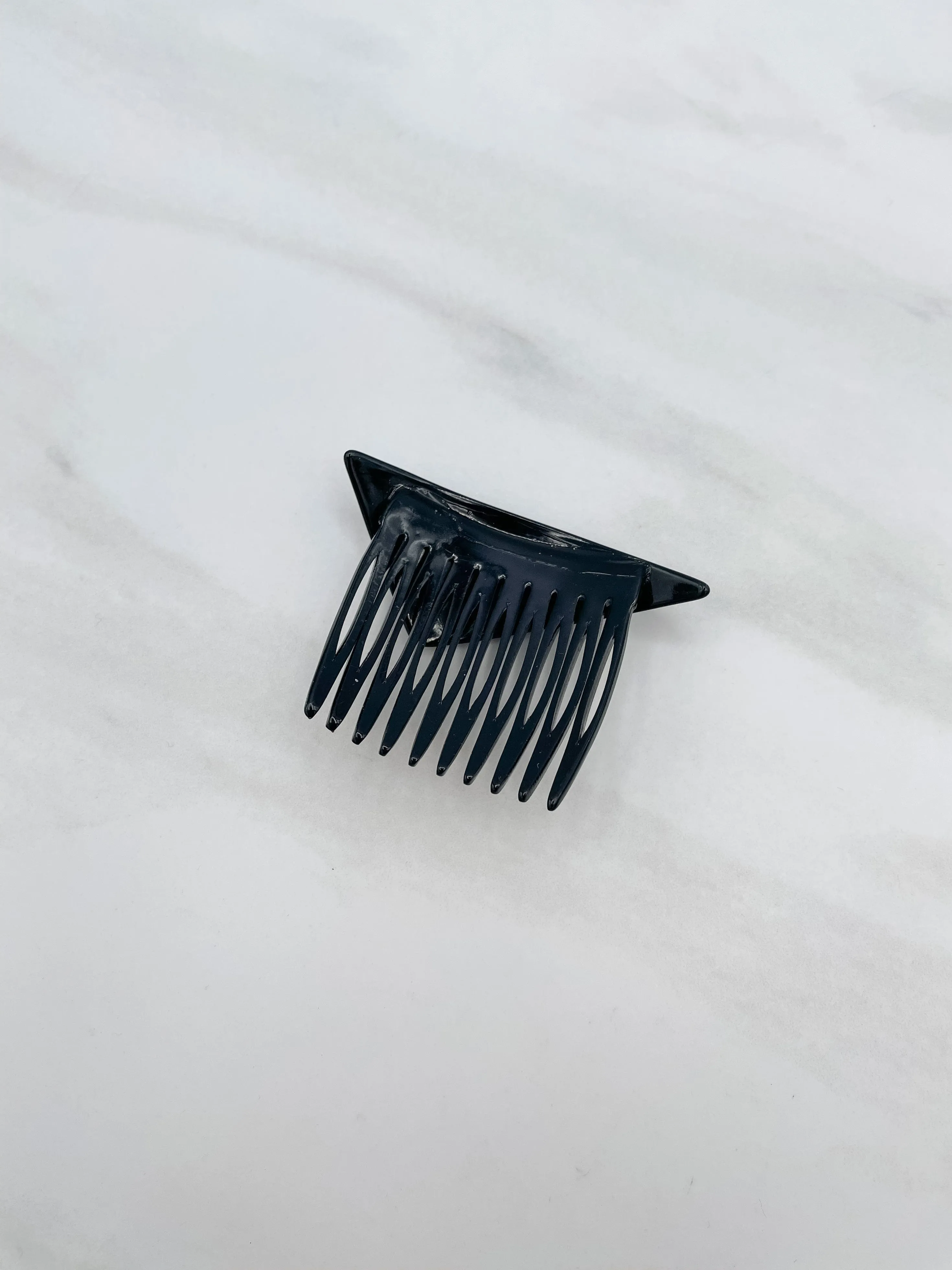 Small French Vintage Triangular Crystal Studded Hair Comb