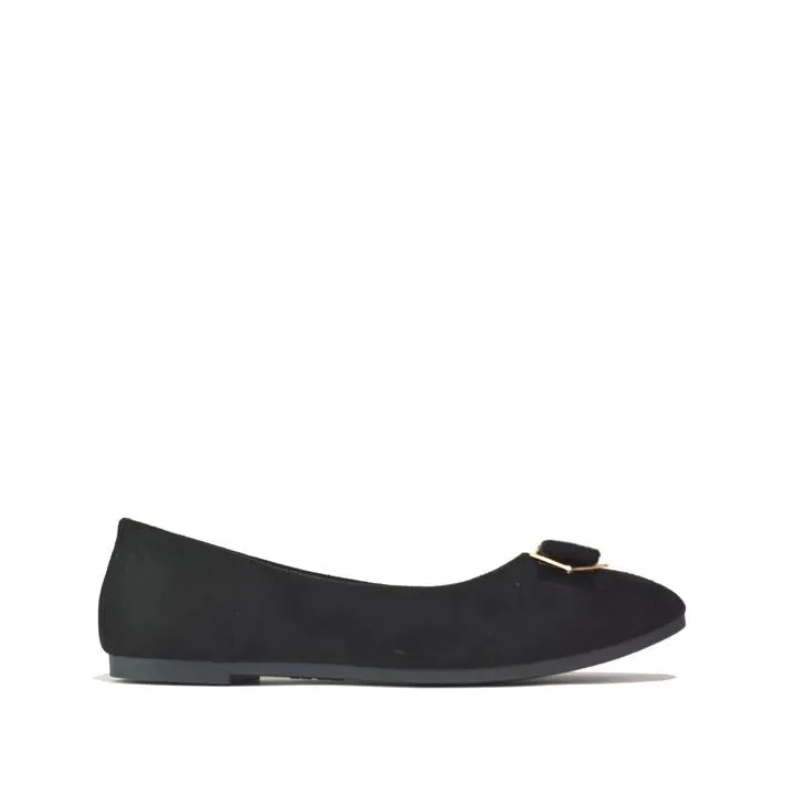 Soft Chic Bow Pump Black Microfibre