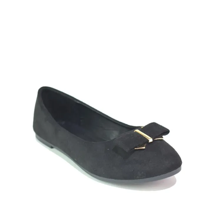 Soft Chic Bow Pump Black Microfibre