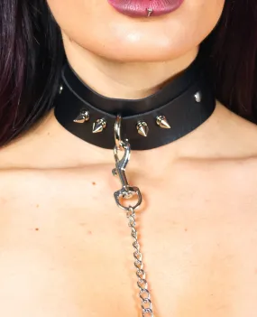 SPIKED COLLAR & LEASH  - XXX