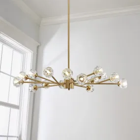 Sputnik Style Chandelier Ceiling Light with 15-Lights, D35" x H6"