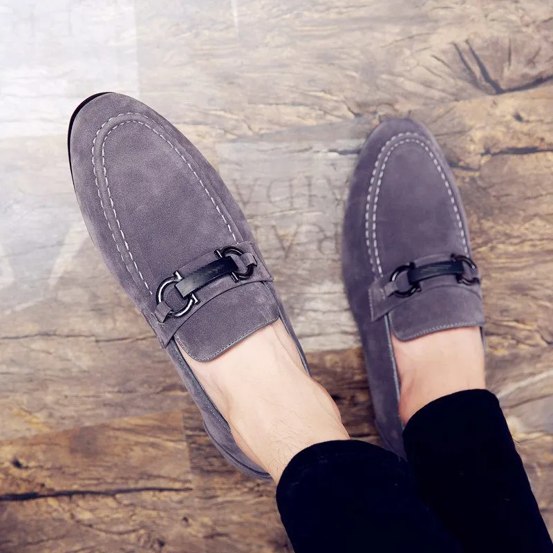 Stylish Men's Pointed Toe Peas Shoes