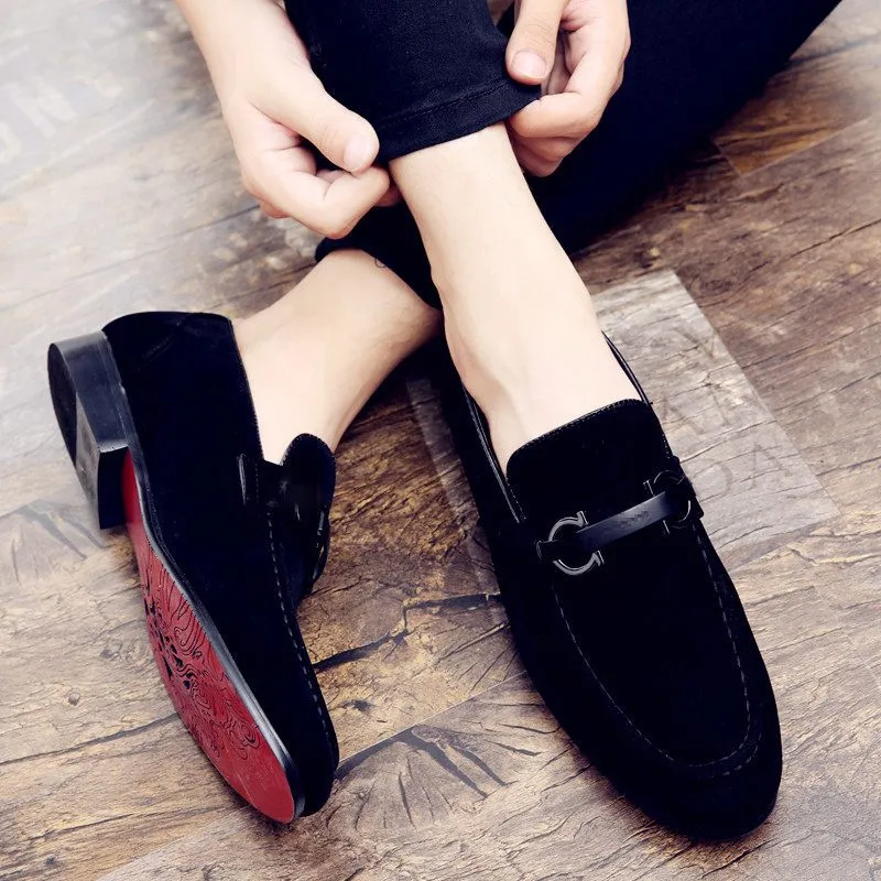 Stylish Men's Pointed Toe Peas Shoes