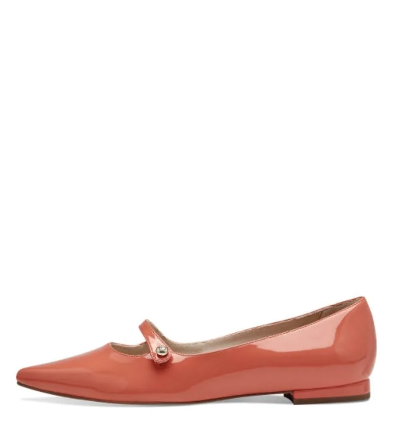 Tamaris Womens Orange Ballerina Flat Shoes - 1-22101-42