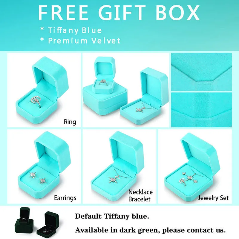 Tokyo Mart Square Birthstone December Tanzanite Necklace Pendant Women Girls Jewelry Birthday Gifts Sterling Silver