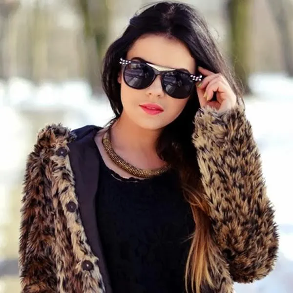 Trendy Fashion Retro Flat Top Spiked Horned Rim Sunglasses 8968