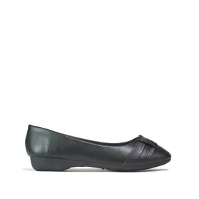 Triple Lined Wedge Pump Black