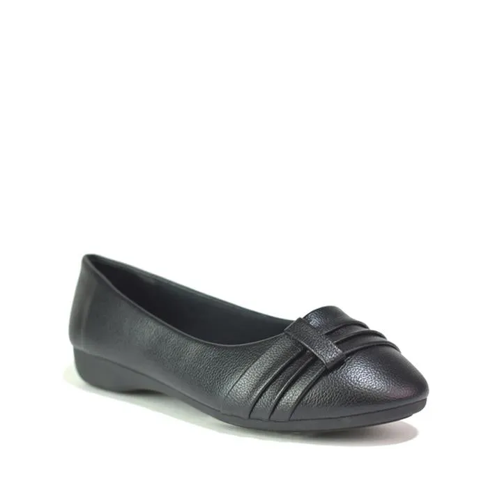 Triple Lined Wedge Pump Black