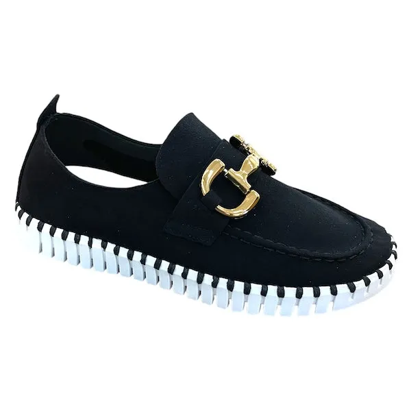 Tulip Loafer Buckle - Black