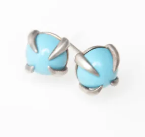 Turquoise Spike Studs in rose gold vermeil
