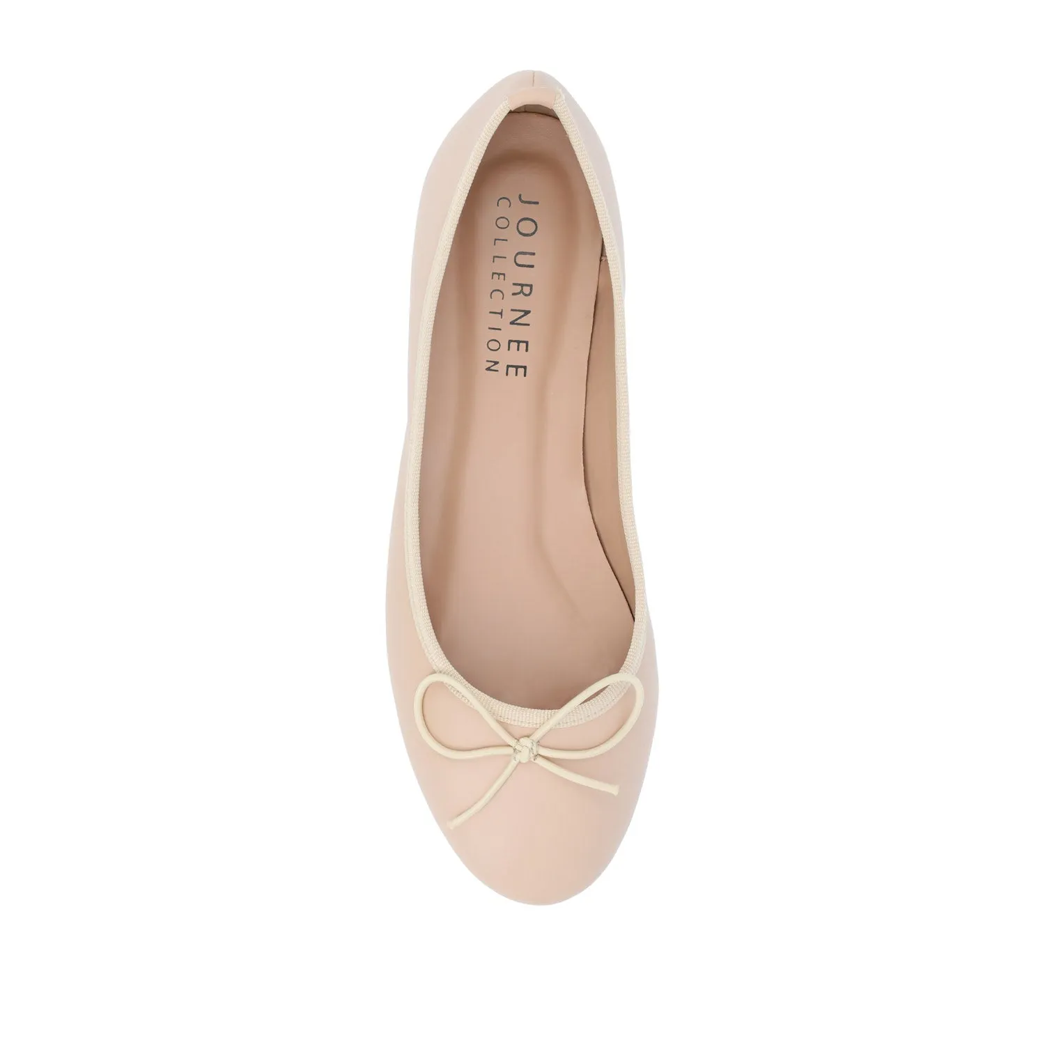 VIKA FAUX LEATHER BALLET FLATS IN WIDE