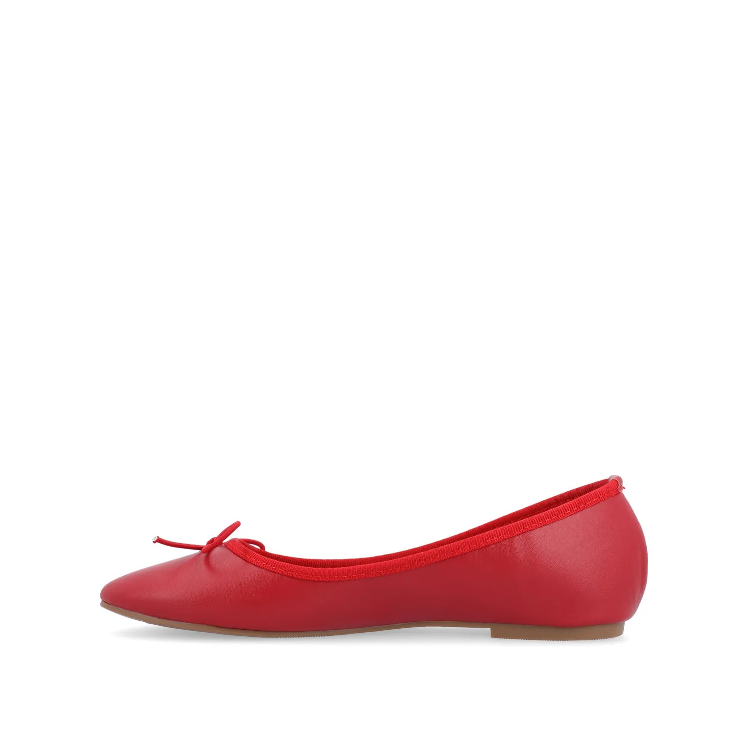 VIKA FAUX LEATHER BALLET FLATS IN WIDE