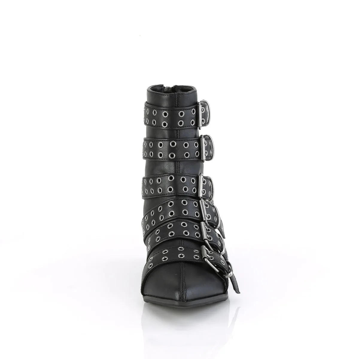 WARLOCK-70 DemoniaCult Black Vegan Leather Sexy Unisex Shoes & Boots (Alternative Footwear)