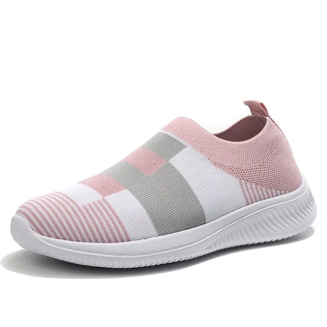 Women Vulcanized Shoes Fashion Winter Sneakers Ladies Casual  Mesh Socks ShoesBasket Femme Slip-On Trianers Tenis Feminino 2020