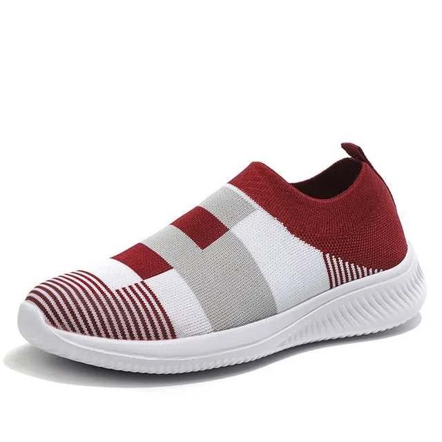 Women Vulcanized Shoes Fashion Winter Sneakers Ladies Casual  Mesh Socks ShoesBasket Femme Slip-On Trianers Tenis Feminino 2020