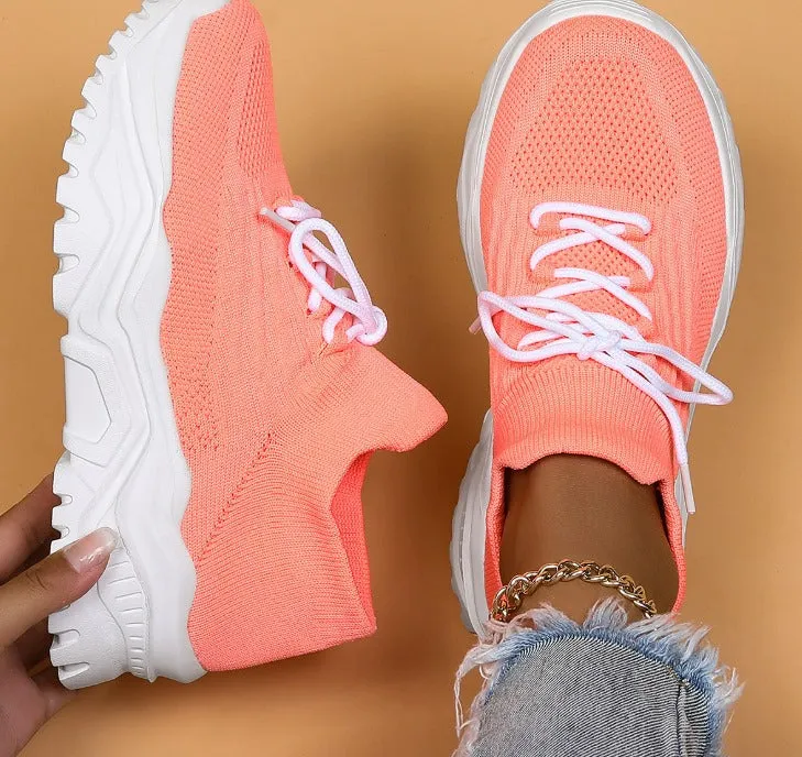 Women’s Chunky Knit Sneakers | Lightweight & Stylish