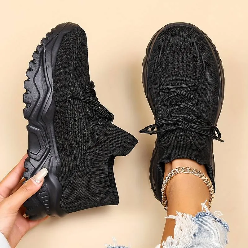 Women’s Chunky Knit Sneakers | Lightweight & Stylish