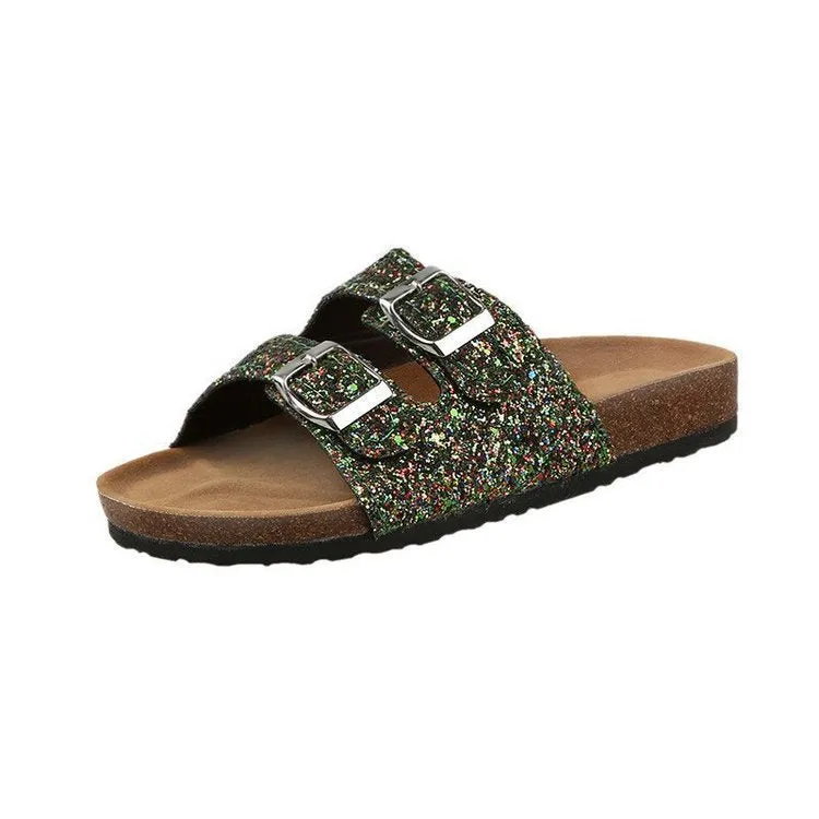 Women's Flip Flop Buckle Slip-On Summer Casual Slippers