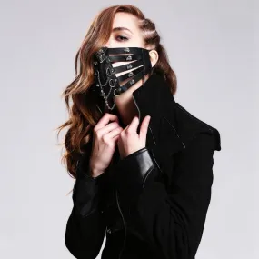 Women's Goth Skull Studded Face Mask